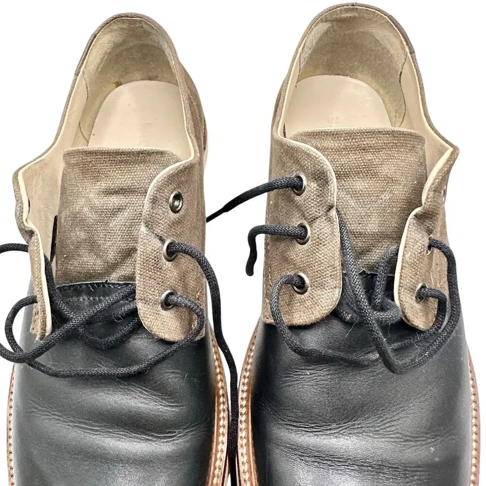 Lacoste | Men | Sherbrooke Leather Canvas Mixed Media Dress Oxford Shoes | Sz 8